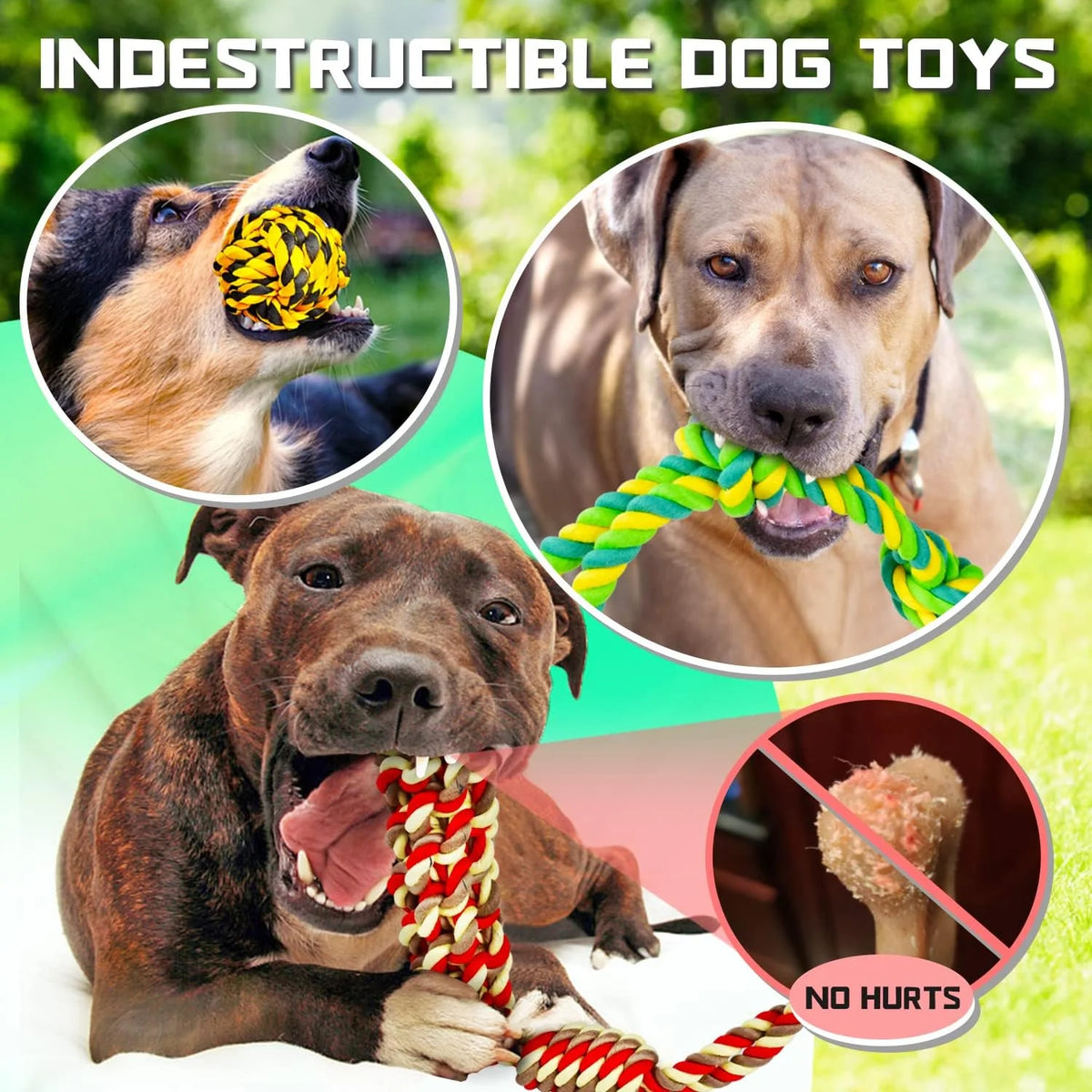 Ultimate XL Dog Chew Toys Bundle for Aggressive Chewers - 14 Durable Cotton Rope Toys Perfect for Large Breeds and Teething Puppies
