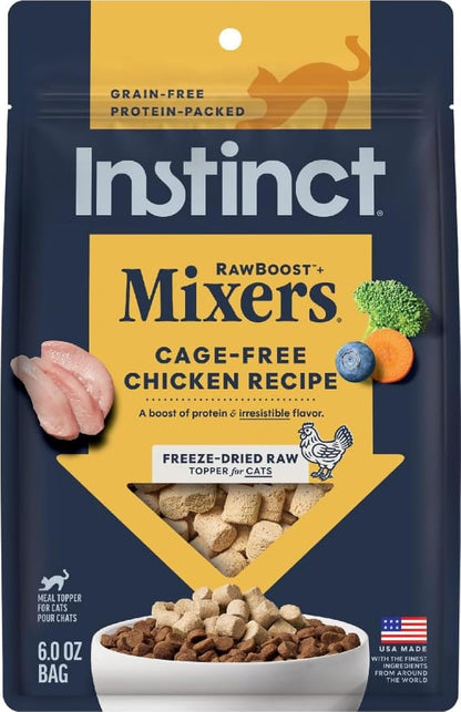 Nourish Your Cat with Instinct Raw Boost Mixers - Grain Free Freeze Dried Cat Food Topper, 6 Ounce Pack