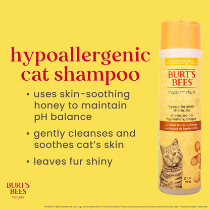 Hypoallergenic Cat Shampoo, Unscented, 10 Fl Oz, 2-Pk