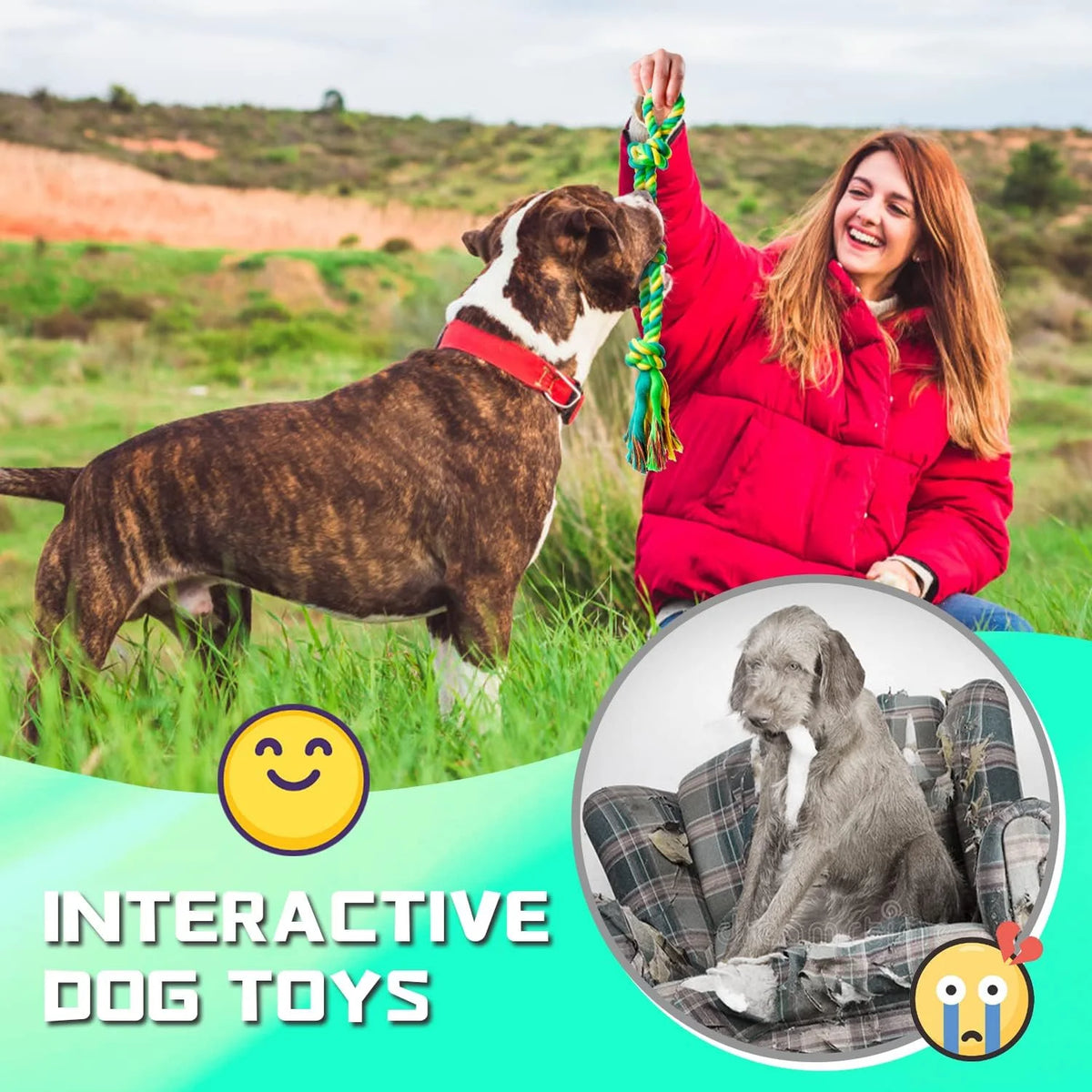 Ultimate XL Dog Chew Toys Bundle for Aggressive Chewers - 14 Durable Cotton Rope Toys Perfect for Large Breeds and Teething Puppies